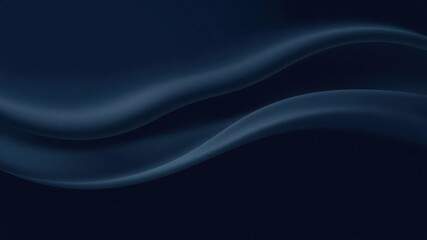 Smooth gray wave flows through a dark blue background, dynamic movement, abstract motion