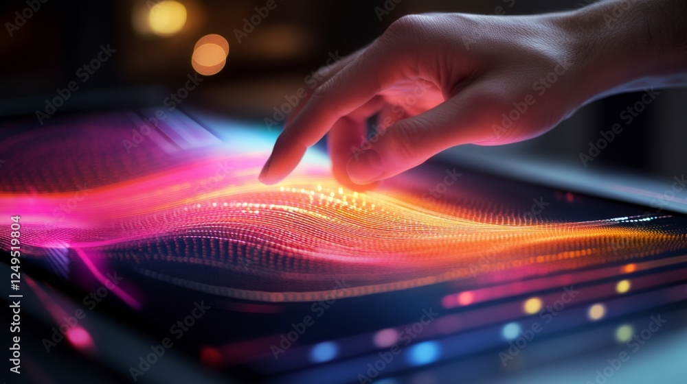 Poster adjusting curves and gradients graphic design studio tutorial video digital art environment close-up
