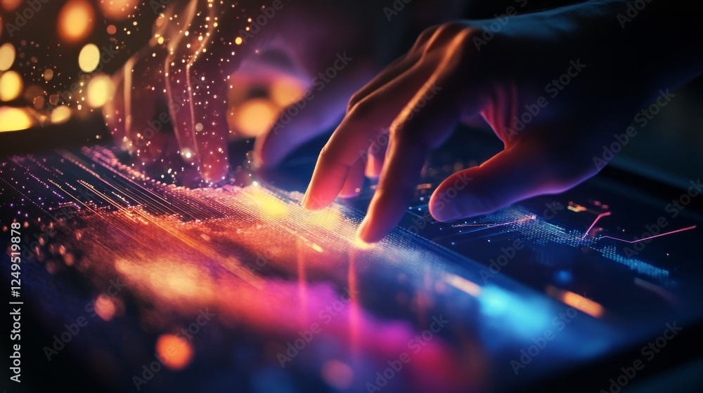 Poster hands adjusting curves and gradients in graphic design digital workspace tutorial creative studio cl