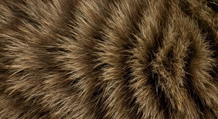 Fototapeta premium Close-up view of soft, textured fur showcasing natural patterns and colors, suitable for design use