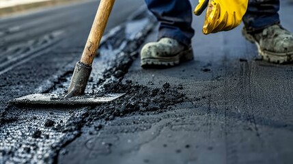 Repairing potholes and restoring damaged asphalt roads for improved maintenance and safety