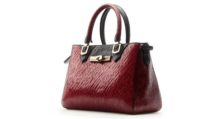 A designer handbag, isolated on white