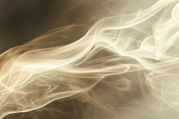 Fototapeta premium close up horizontal abstract transparent delicate smoke stream flowing