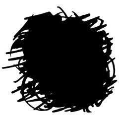 色々な手描きのモヤモヤマークセット　憂うつ　不安　鬱　ベクター