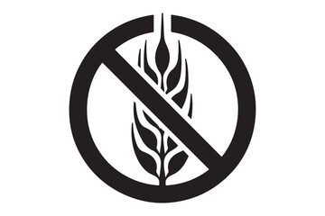 Gluten Free Icon silhouette