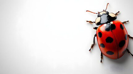 ladybug on white background