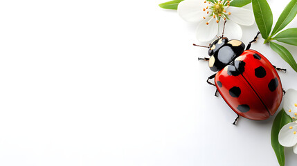 ladybug on green leaf