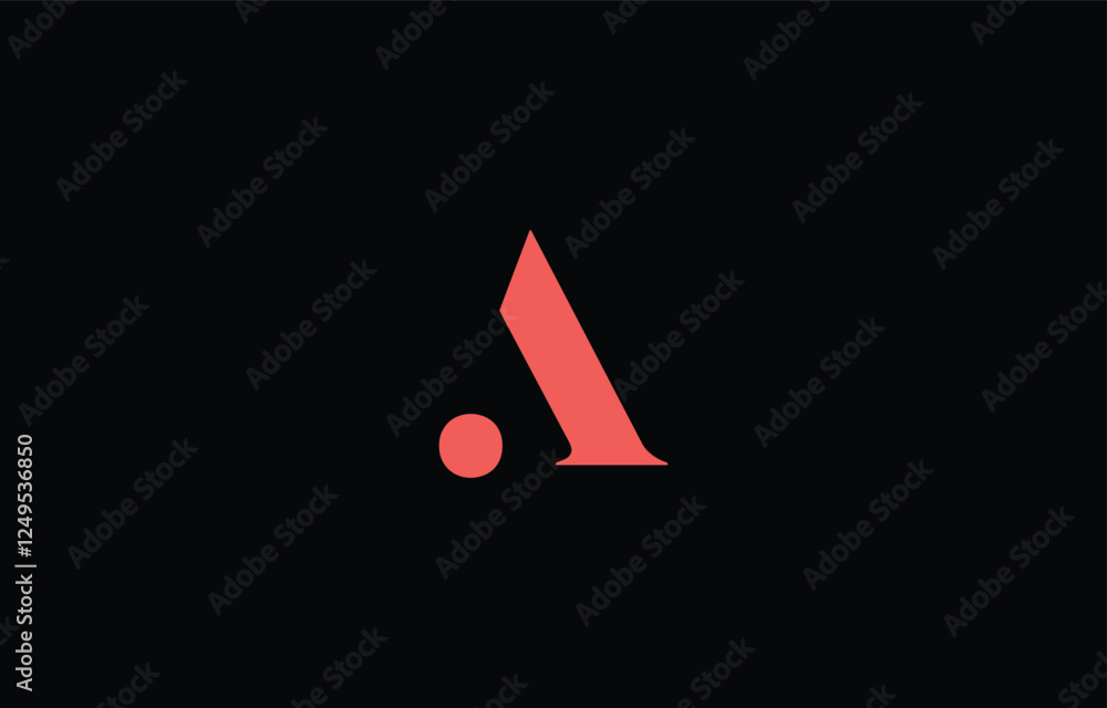 Poster abstract letter a logo design template. this logo design is the process of creating a visual symbol 