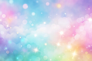 Abstract colorful bokeh background, soft pastel tones