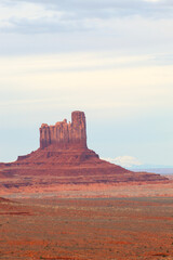 Scenic View of Monument Valley's Unique Desert Landscape