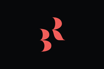 Abstract letter BR minimal logo design template. This minimal logo design is the process of creating a visual symbol that represents a brand, company, or individual.