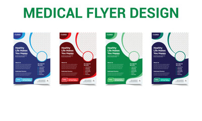 Healthcare, Medical pharmacy flyer, poster.
Corporate medical flyer design
Modern medical and clinic flyer design, layout, leaflets decoration for printing and presentation vector, cover a4 template.
