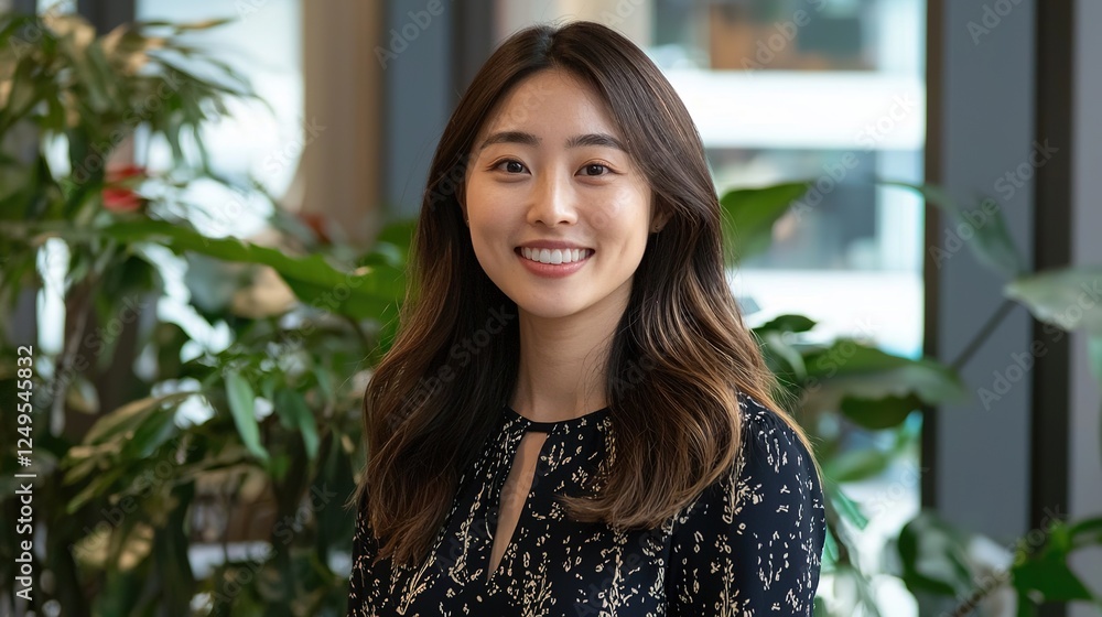 Poster marketing strategist utilizing ai-driven analytics in a modern office environment