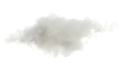 Cloud isolated on white, transparent. Soft fluffy cloud 