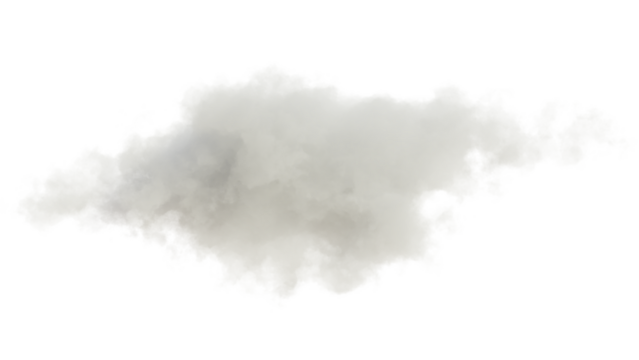 Cloud isolated on white, transparent. Soft fluffy cloud  - Powered by Adobe