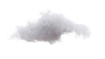 Cloud isolated on white, transparent. Soft fluffy cloud 