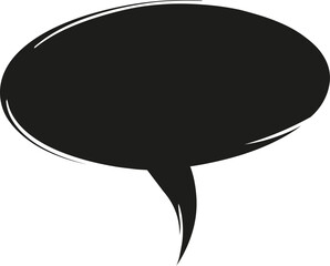 Black speech bubble icon. Hand draw. Talk bubble. Comic. Vector. 