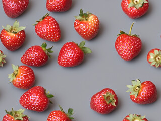 Strawberry photograph seamless pattern