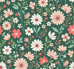 seamless pattern with flowers