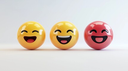 Naklejka premium 3d render of emoji cartoon style