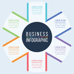 Business Infographic design 6 information