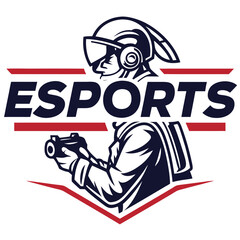 Adobe Illustrator Artwork Esport logo concept for your team, Frame, character.