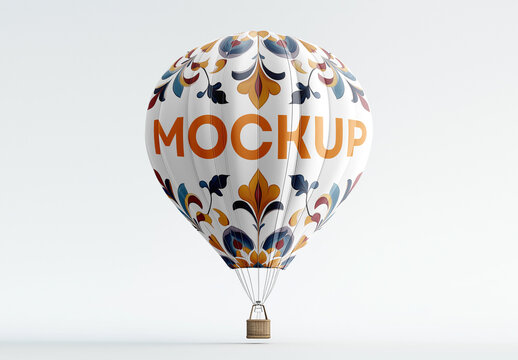 Hot Air Balloon Mockup: Perfect for Branding and Design Presentation