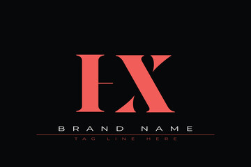 Abstract letter HX minimal logo design template. This minimal logo design is the process of creating a visual symbol that represents a brand, company, or individual.