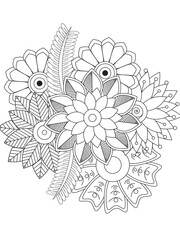 PrintFlowers Coloring Pages For Adule