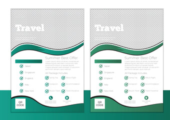 Modern & Creativ Travel Flyer template design