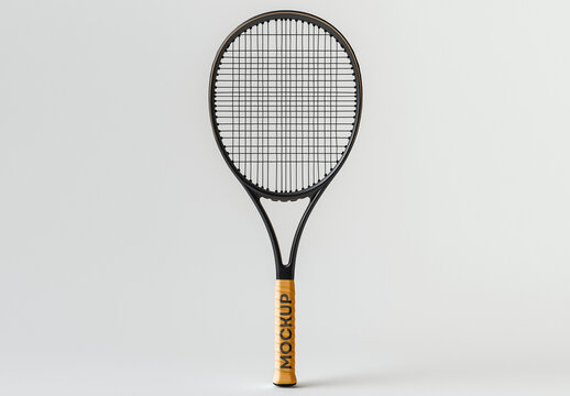 Premium Tennis, Badminton, and Squash Racket Mockup &ndash; High-Quality Sports Equipment Design for Branding and Presentation