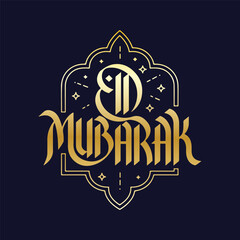 Eid Mubarak Festival Decorative Greeting Vector Design Illustration Background