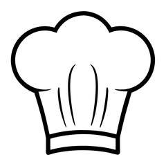 Chef Hat Icon Silhouette Vector Art Illustration Design 