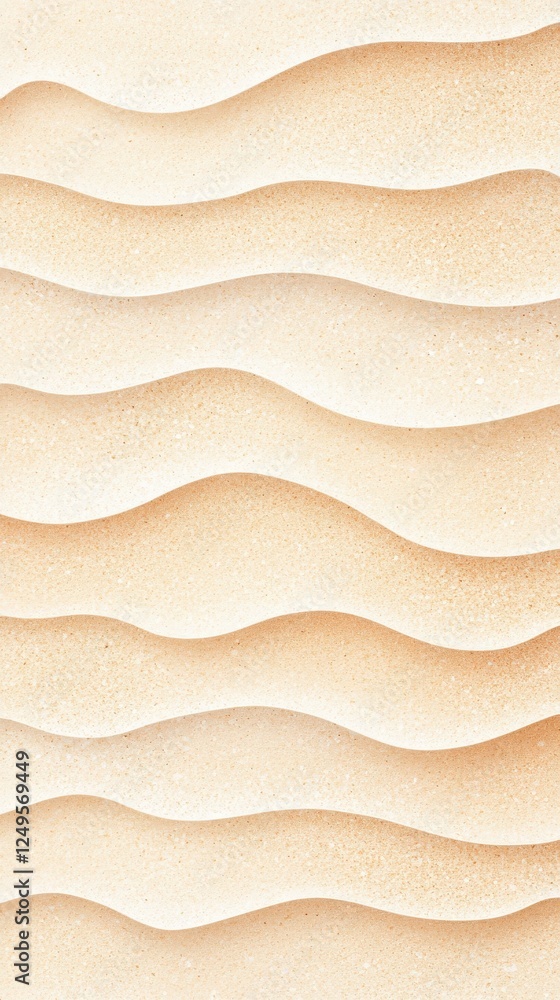 Poster textured waves in soft, sandy tones create a serene, minimalist background ideal for various design 