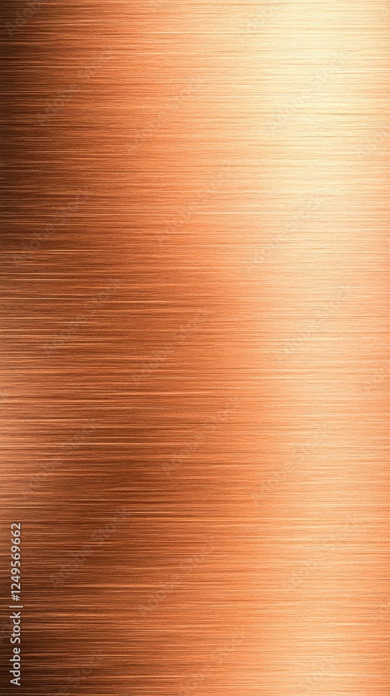 Poster brushed copper texture with warm tones, providing a metallic and reflective surface ideal for design