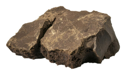 Fototapeta premium Brown rock isolated on transparent background