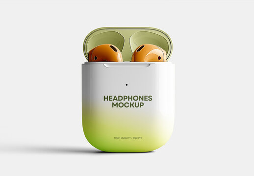 Wireless Headphones, Earphones & Earbuds Mockup &ndash; High-Quality Template for Branding