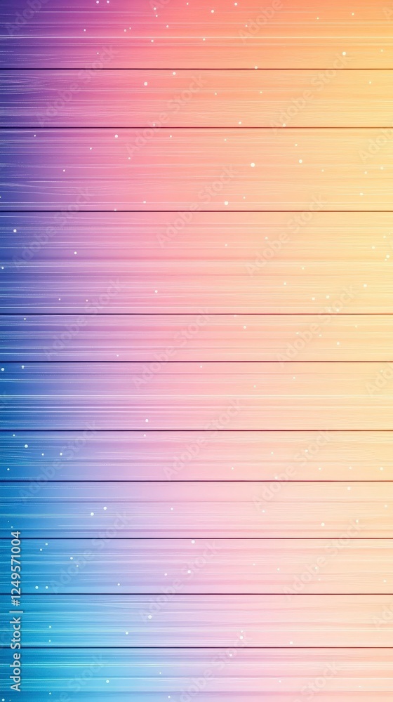 Poster colorful gradient background with horizontal lines, transitioning from warm tones to cool hues, crea