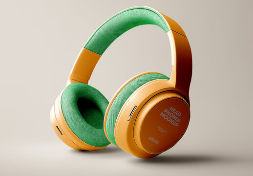 Wireless Headphones, Earphones & Earbuds Mockup &ndash; High-Quality Template for Branding