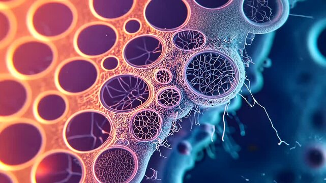 Colorful abstract bubbles showcasing intricate textures and patterns