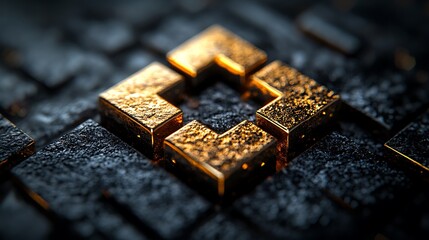 Stylish golden patterns house logo concept design