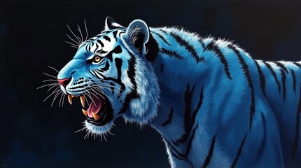 Obraz premium Detailed Illustration of a Powerful Tiger