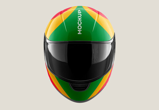 Motorcycle Helmet Mockup: Perfect for Motorbike Branding, Racing, and Safety Gear Design