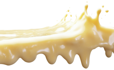 Liquid splashes on a clear surface