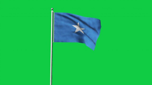 High detailed flag of Somalia. National Somalia flag. Africa. 3D Render.