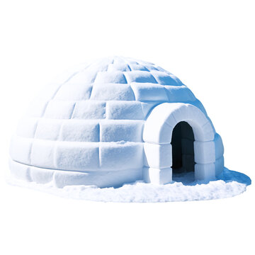 Igloo isolated on transparent background