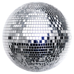 Disco ball isolated on transparent background