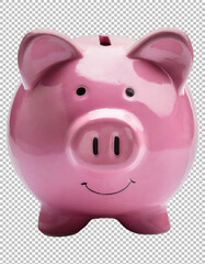 Piggy bank, Pink Piggy Bank for Kids' Savings and Money Management on transparent background, png, psd
