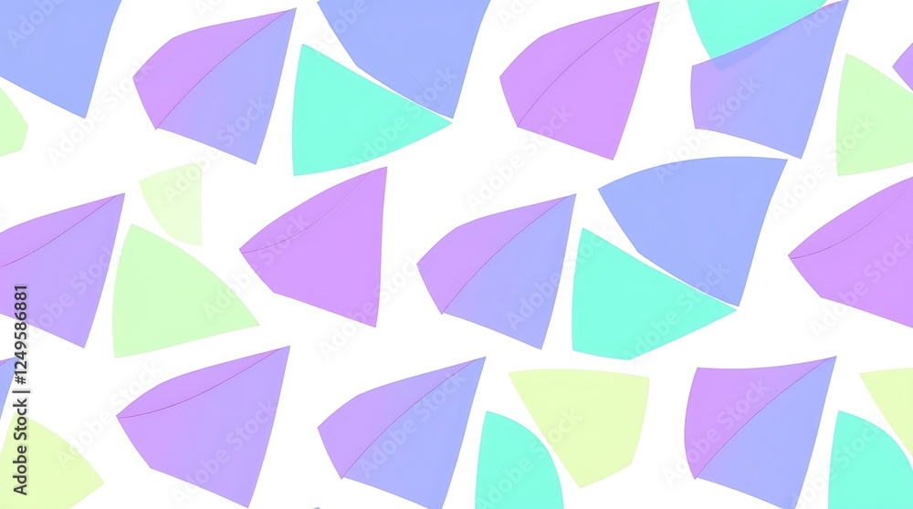 Poster pastel gem pattern: a vibrant and whimsical pattern of overlapping pastel-colored geometric shapes r