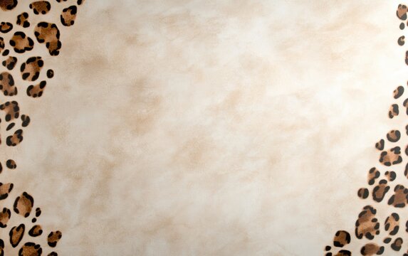 Beige Leopard Print Background Texture.  Studio Shot, Blank Space, Copy Space, Design Element, Marketing Material